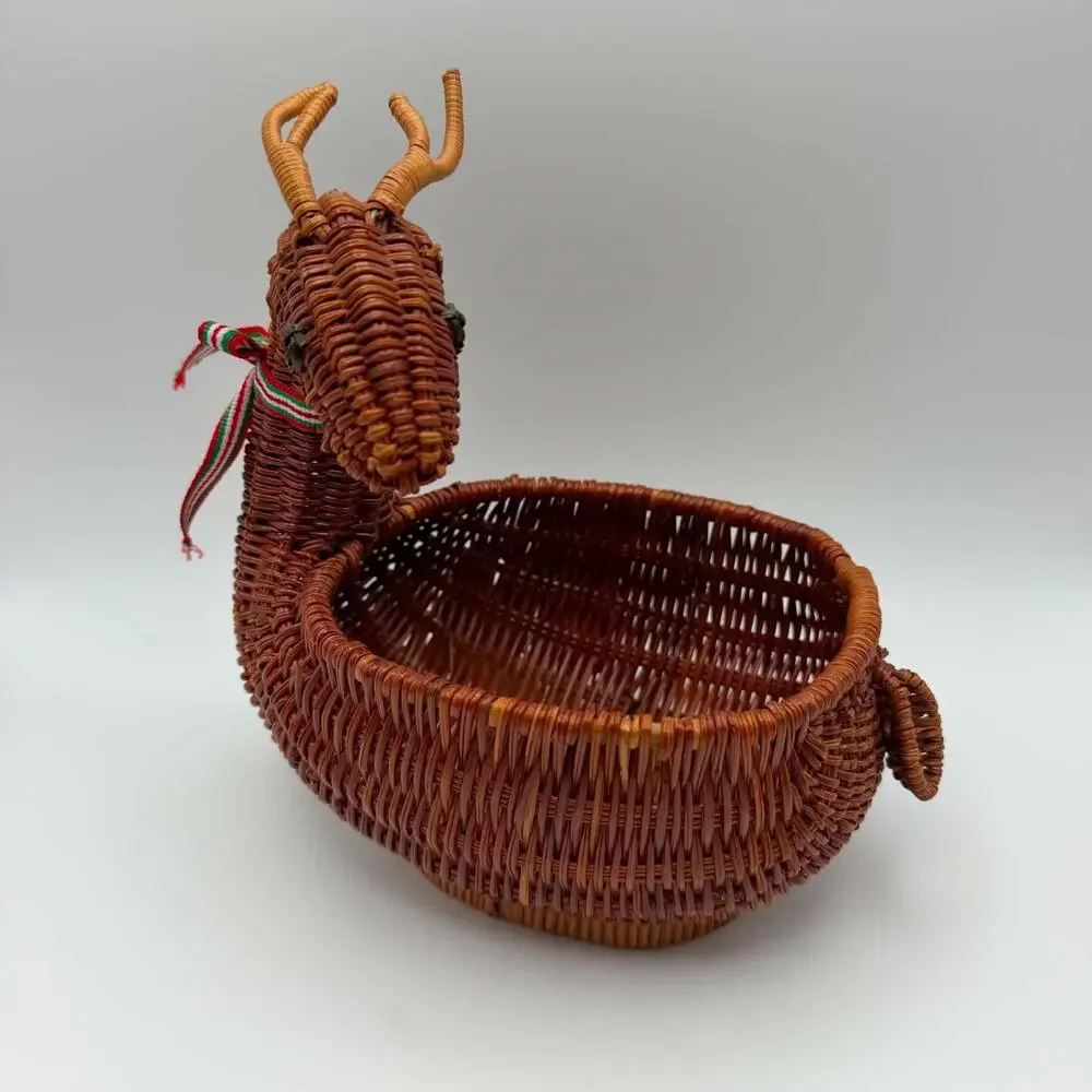 Christmas Vintage Wicker Reindeer 8